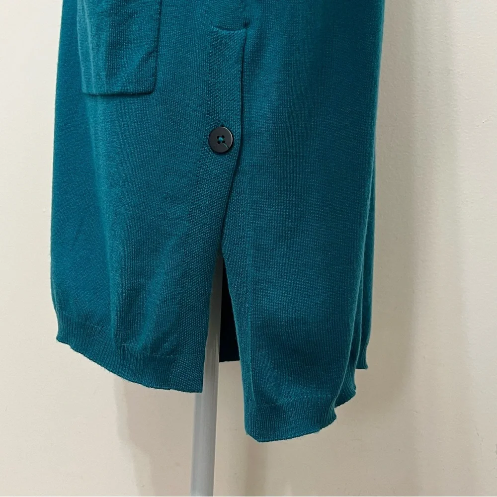 J.Jill Teal Wool Blend Cardigan Sweater - Picture 5 of 9